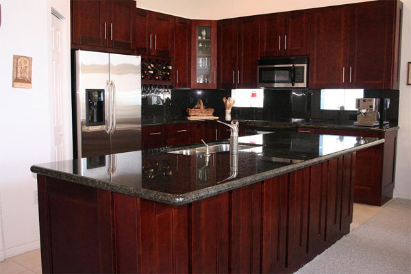 Cherry Cabinets From Gec Cabinet Depot, How To Update Kitchen With Dark Cherry Cabinets