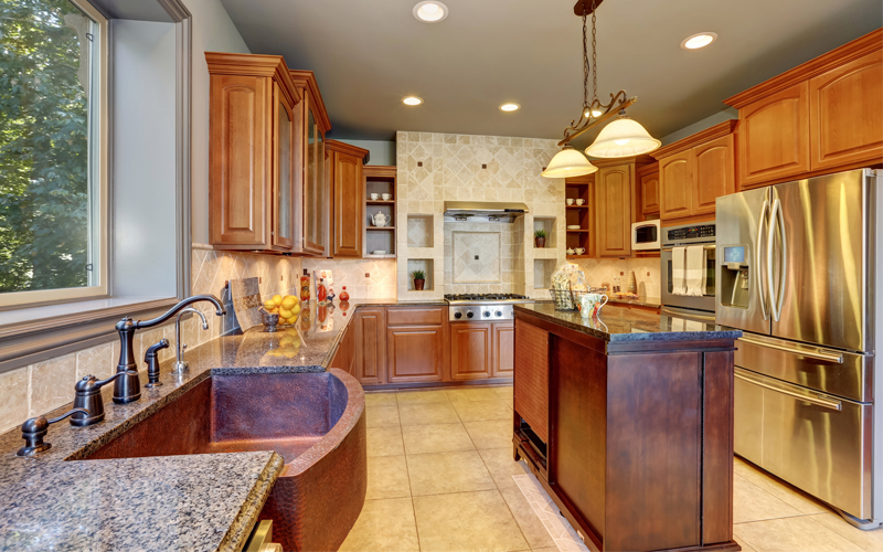 View of Quality Walnut Kitchen Cabinets - GEC Cabinet Depot Minneapolis